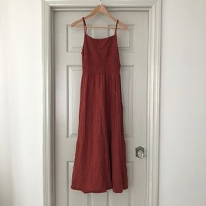 Womens Used L Old Navy Burnt Orange Midi Dress